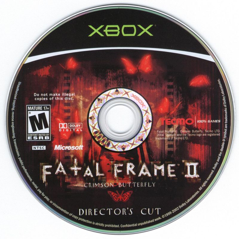 Media for Fatal Frame II: Crimson Butterfly - Director's Cut (Xbox)