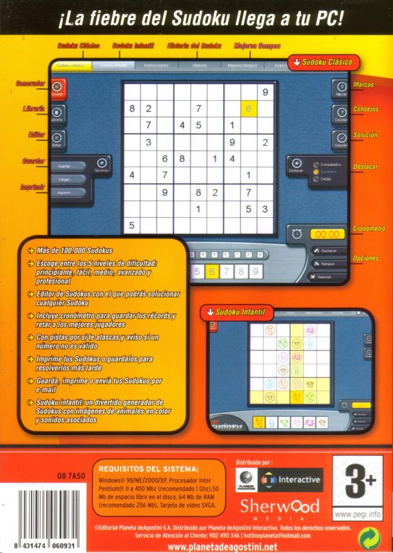 Pc sudoku cover or packaging material mobygames