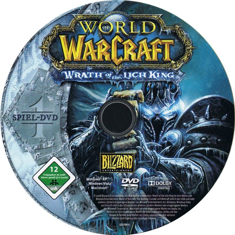 Media for World of WarCraft: Wrath of the Lich King (Macintosh and Windows): Disc 1