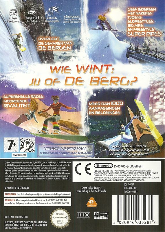 Back Cover for SSX 3 (GameCube)