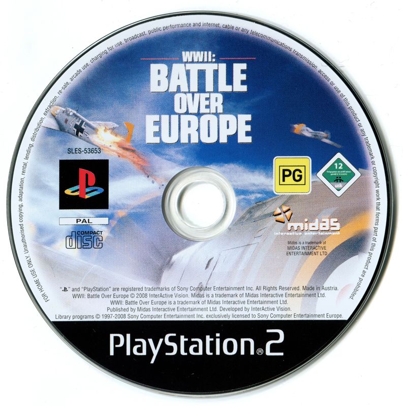 Media for WWII: Battle Over Europe (PlayStation 2)