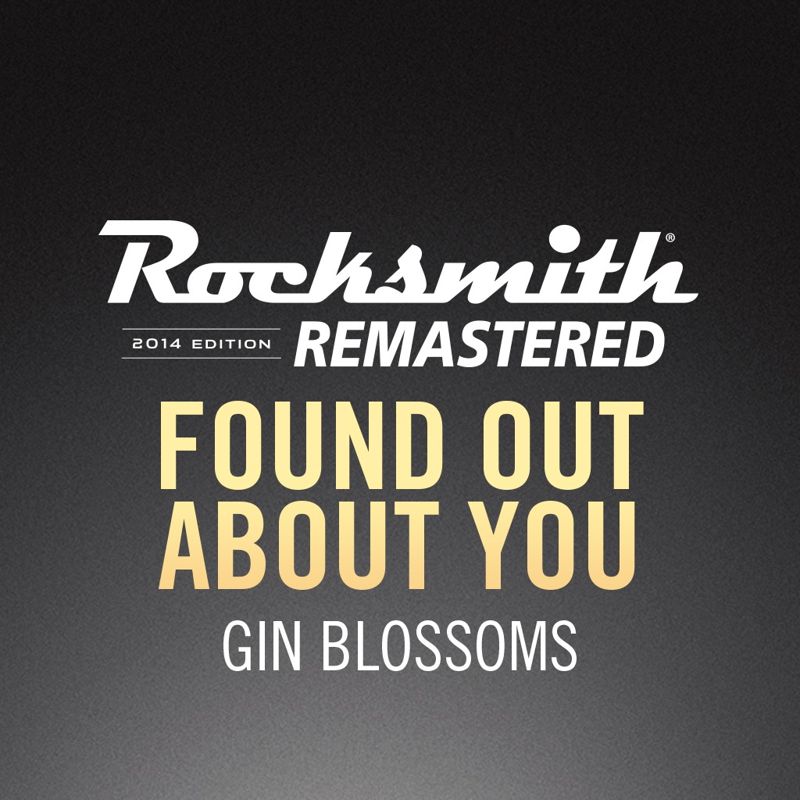 Front Cover for Rocksmith 2014 Edition: Remastered - Gin Blossoms: Found Out About You (PlayStation 3 and PlayStation 4) (download release)