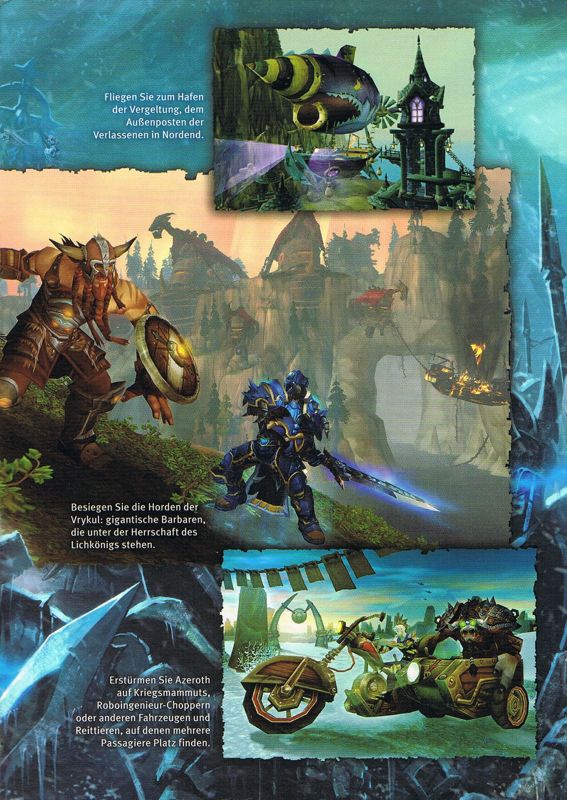 Inside Cover for World of WarCraft: Wrath of the Lich King (Macintosh and Windows): Far Right Flap