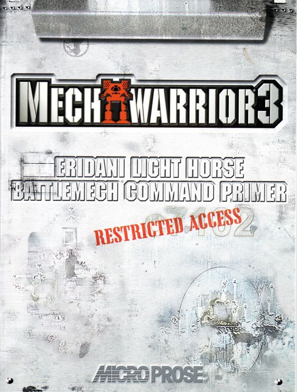 Manual for MechWarrior 3 (Windows): Front