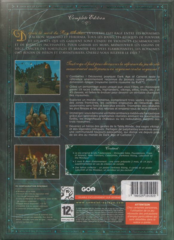 Back Cover for Dark Age of Camelot: Complete Edition (Windows)