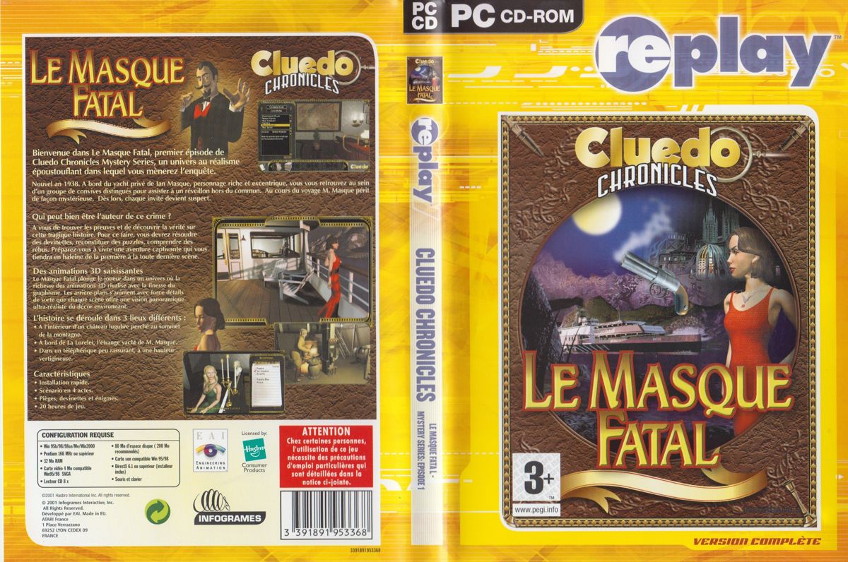 Full Cover for Clue Chronicles: Fatal Illusion (Windows) (replay release (Infogrames 2001))