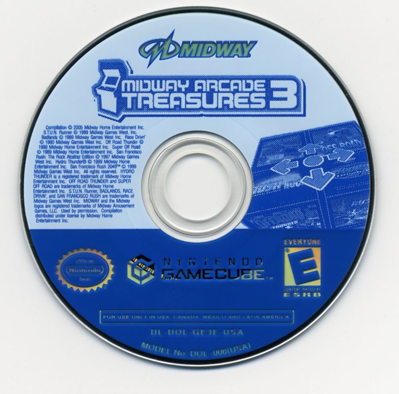 Media for Midway Arcade Treasures 3 (GameCube)