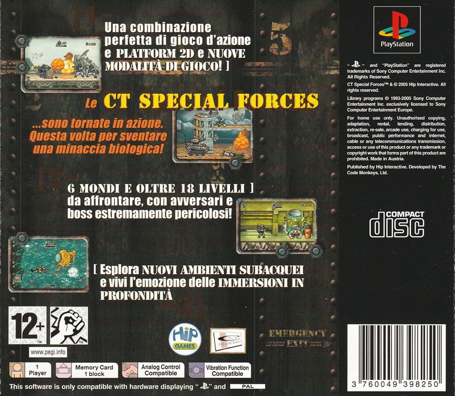 Back Cover for CT Special Forces 3: Bioterror (PlayStation)