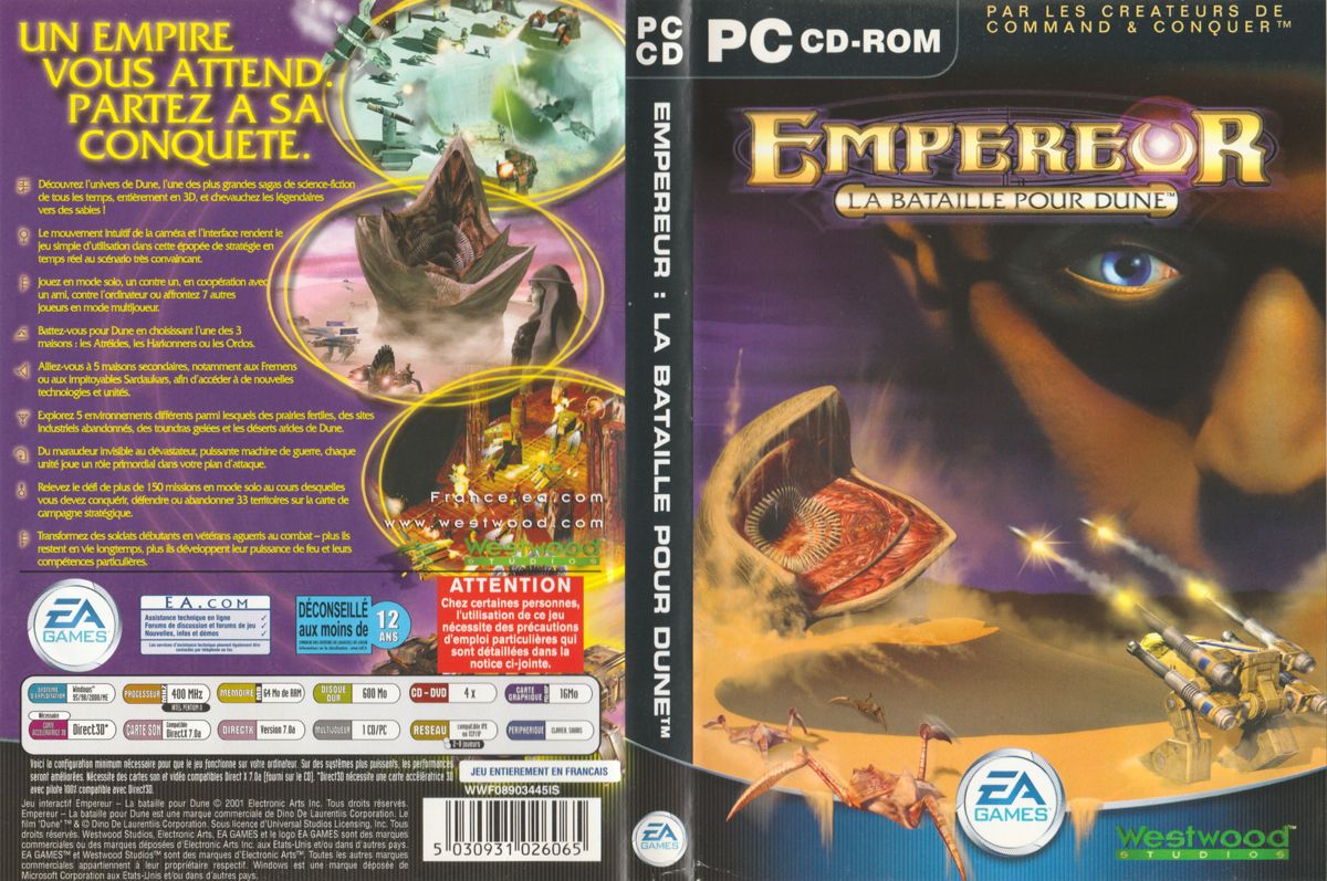 Full Cover for Emperor: Battle for Dune (Windows)