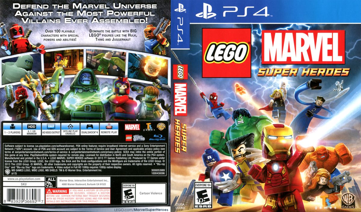 Full Cover for LEGO Marvel Super Heroes (PlayStation 4)
