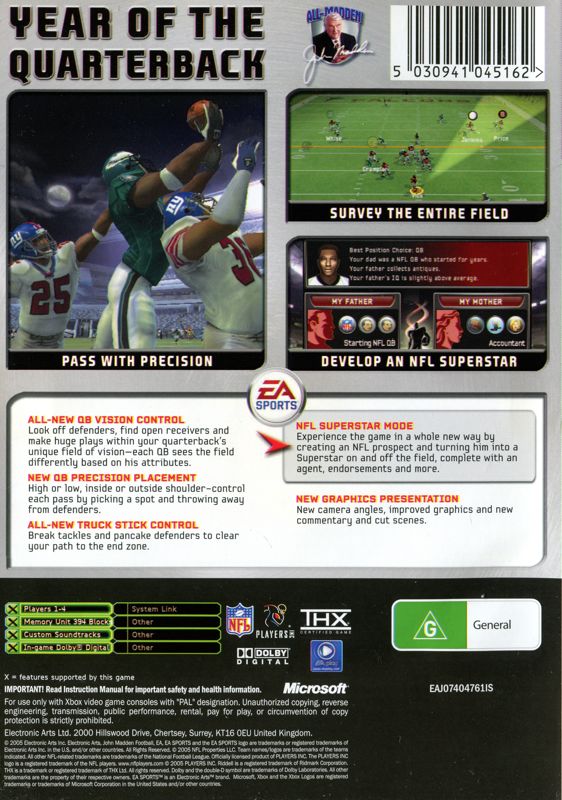 Madden NFL 06 cover or packaging material - MobyGames