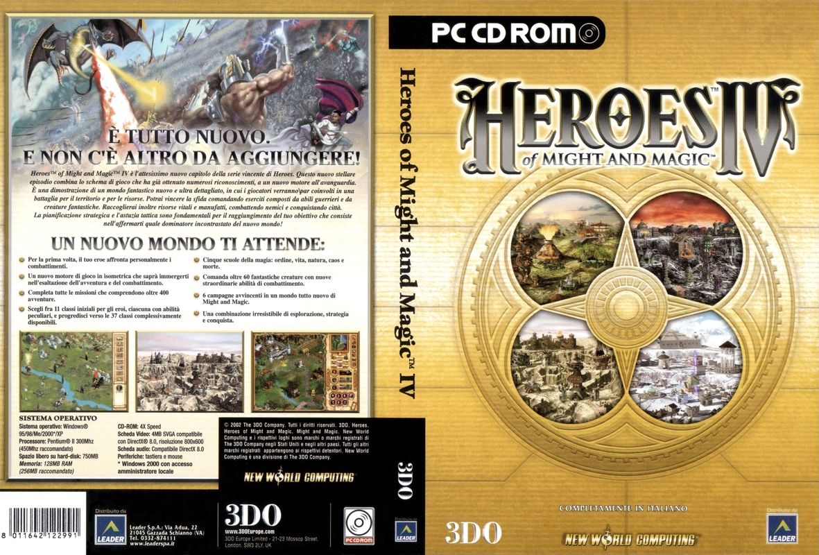 Heroes of Might and Magic IV cover or packaging material - MobyGames