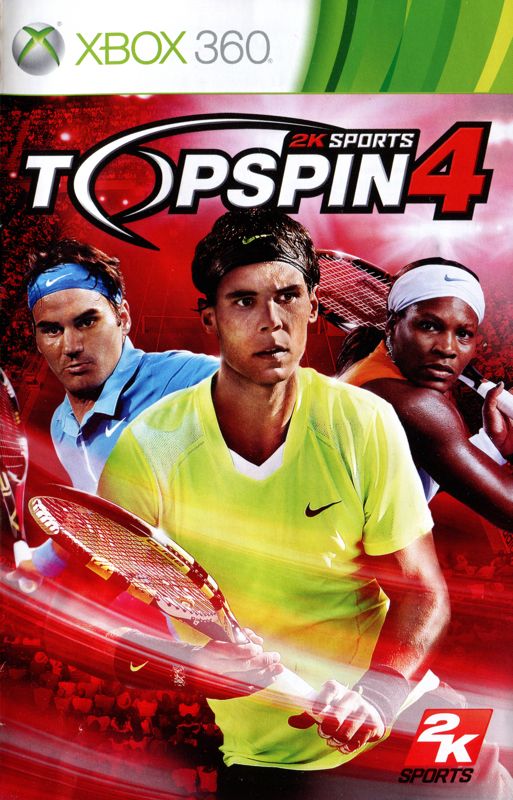 Manual for Top Spin 4 (Xbox 360): Front