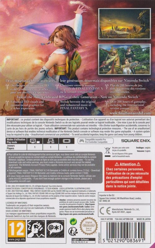 Final Fantasy X/ X-2 HD Remaster (Nintendo Switch)