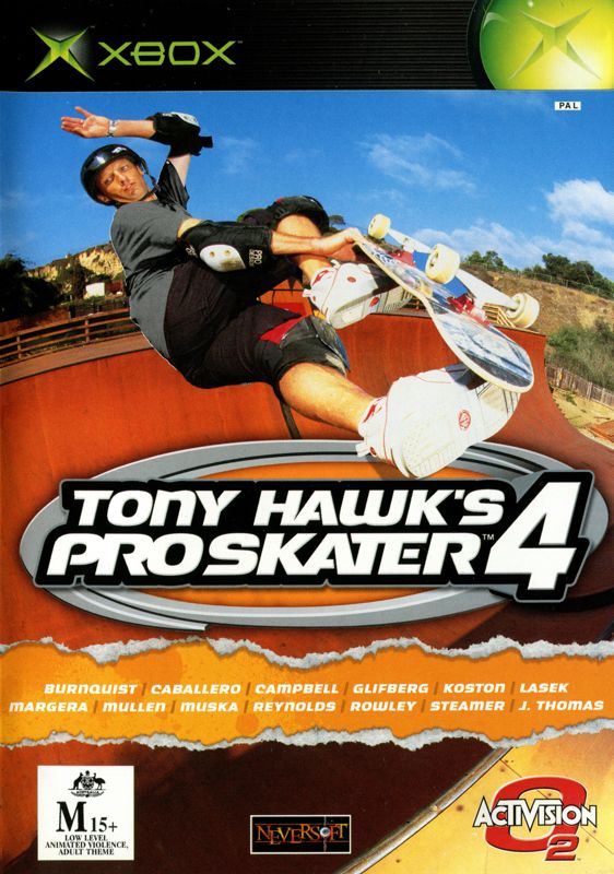 Front Cover for Tony Hawk's Pro Skater 4 (Xbox)