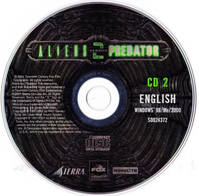 Media for Aliens Versus Predator 2 (Windows): Disc 2
