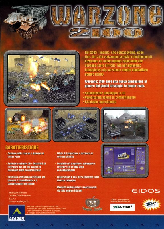 Back Cover for Warzone 2100 (Windows)