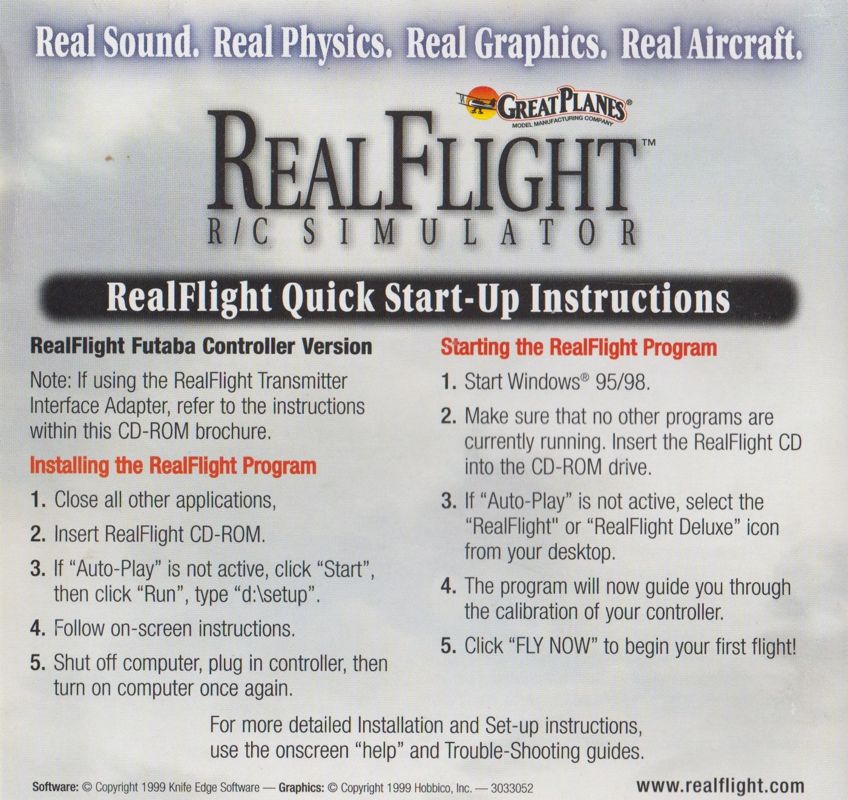Other for Real Flight R/C Simulator Deluxe (Windows) (Version 1-20-71/111): Jewel Case - Front Reverse