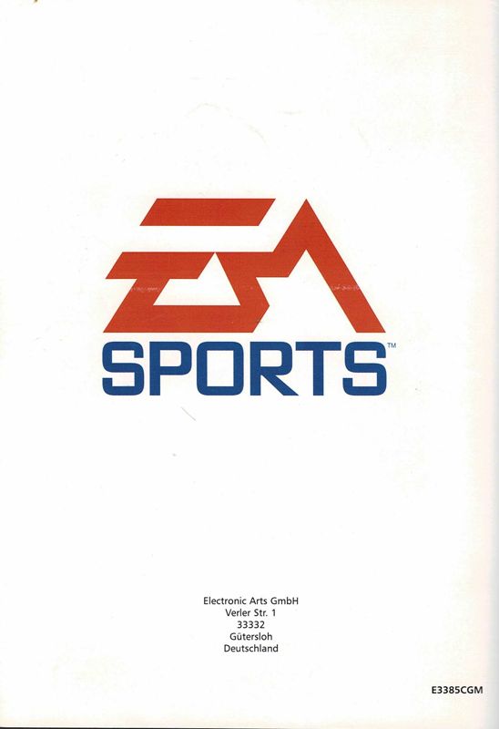 Manual for FIFA Soccer 96 (DOS): Back