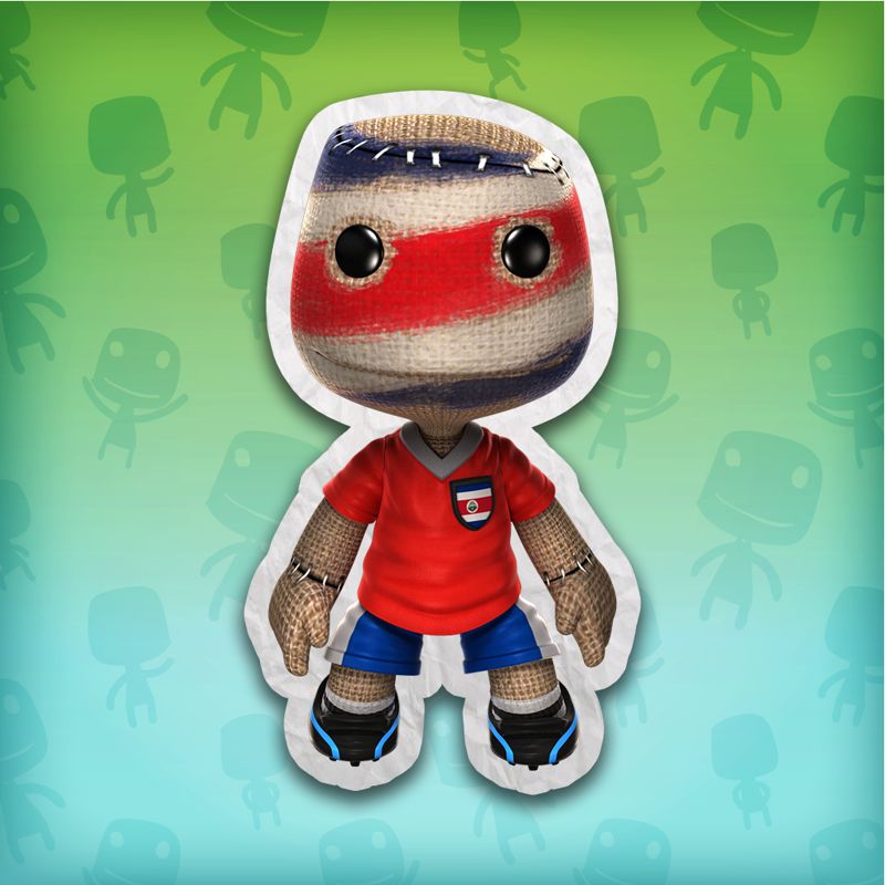 Front Cover for LittleBigPlanet: Costa Rica Football Fan Costume (PS Vita and PlayStation 3 and PlayStation 4) (download release)