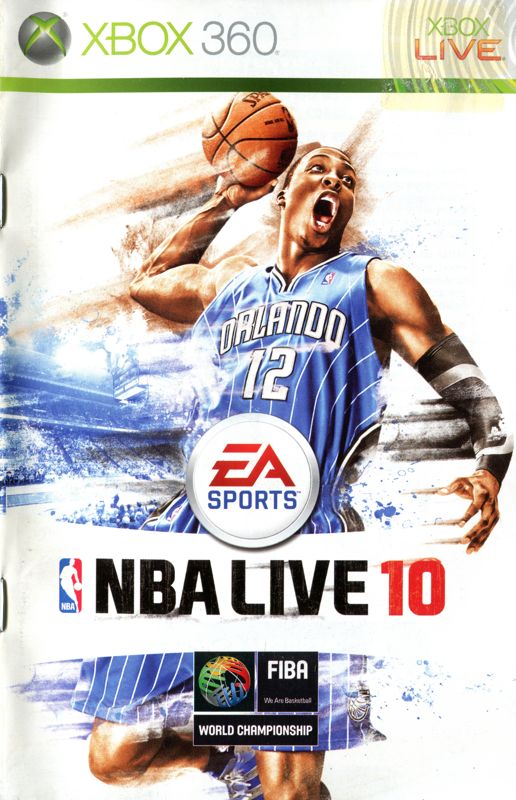 Manual for NBA Live 10 (Xbox 360): Front
