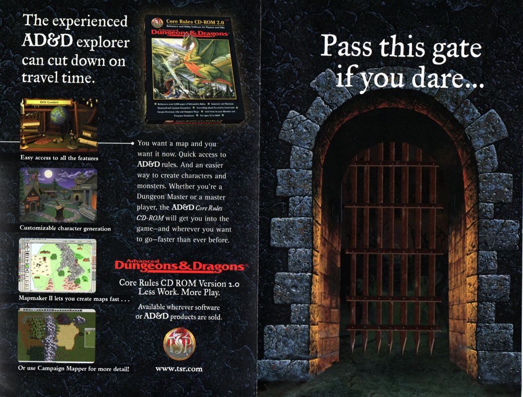 Advertisement for Baldur's Gate (Windows) (CD-ROM version): Front