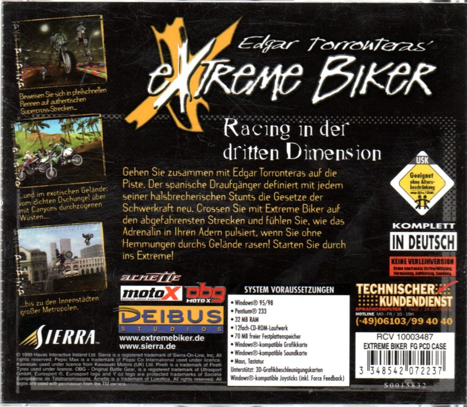 Other for Edgar Torronteras' eXtreme Biker (Windows): Jewel Case Back