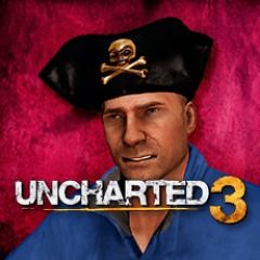 Front Cover for Uncharted 3: Drake's Deception - Pirate Hat (Custom Hero/Villain) (PlayStation 3) (download release)