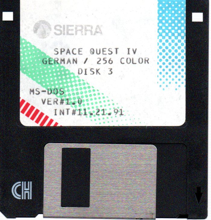 Media for Space Quest IV: Roger Wilco and the Time Rippers (DOS): Disk 3