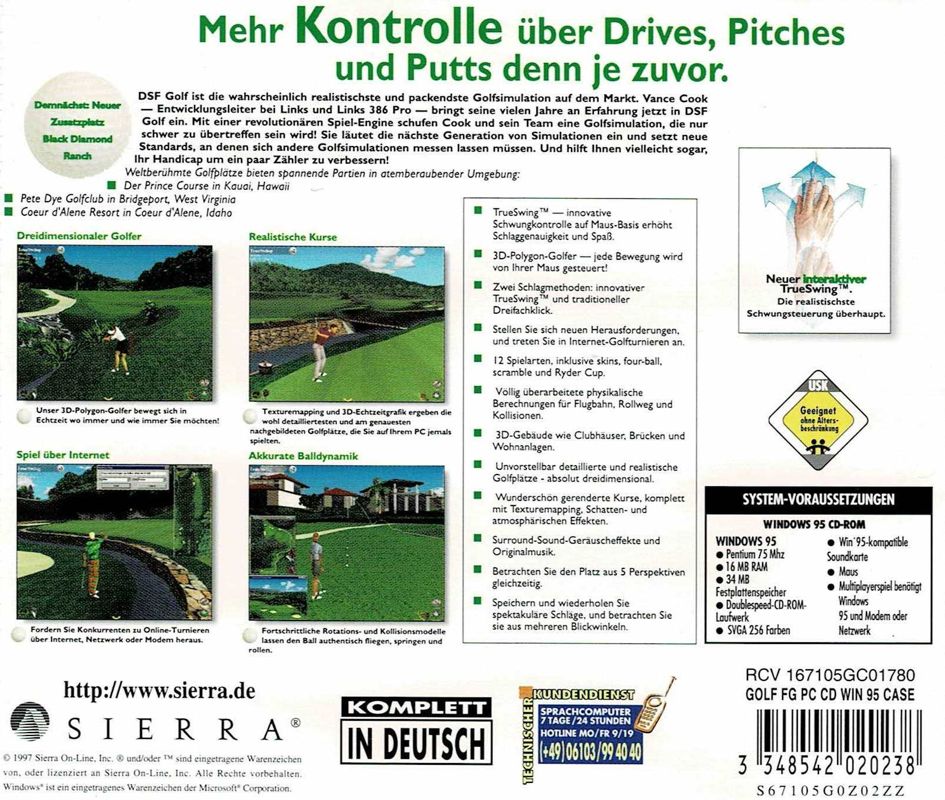Other for Front Page Sports: Golf (Windows): Jewel Case - Back