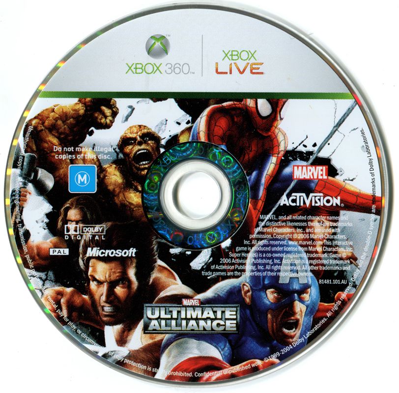 Marvel Ultimate Alliance cover or packaging material - MobyGames