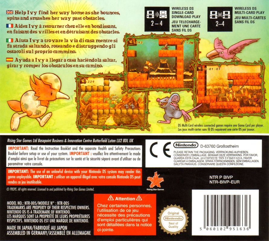 Back Cover for Ivy the Kiwi? (Nintendo DS)