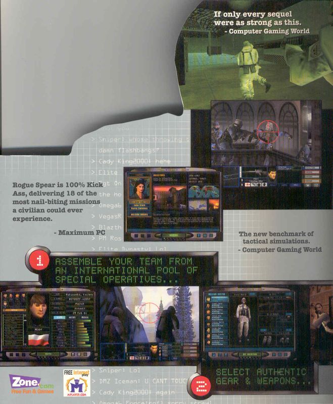 Inside Cover for Tom Clancy's Rainbow Six: Rogue Spear - Platinum Pack (Windows): Left Flap