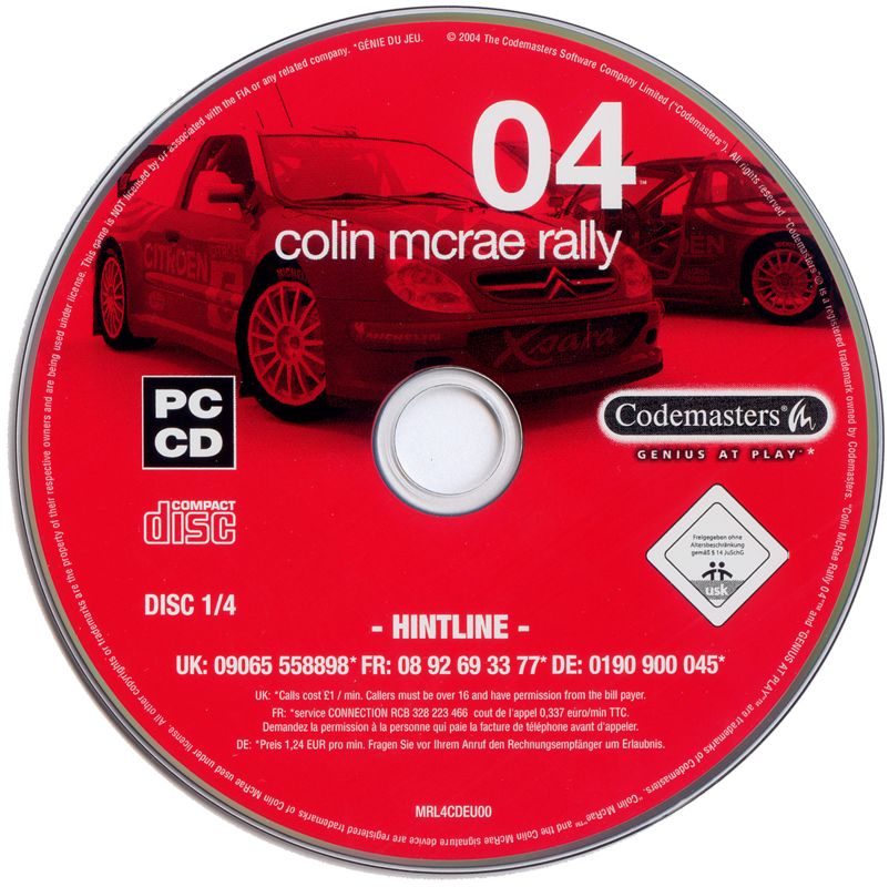 Media for Colin McRae Rally 04 (Windows) (CD release): Disc 1