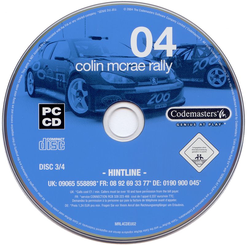 Media for Colin McRae Rally 04 (Windows) (CD release): Disc 3
