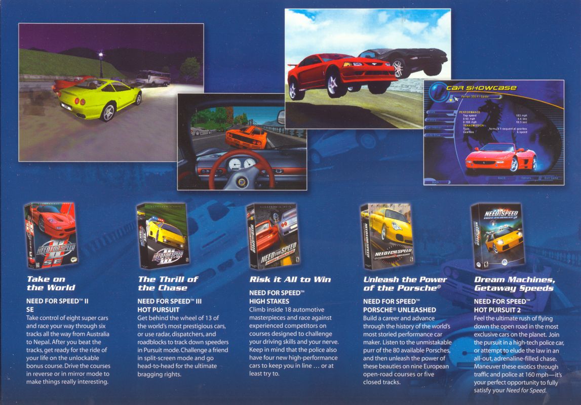 Inside Cover for The Need for Speed: Collection (Windows): Lower Flap