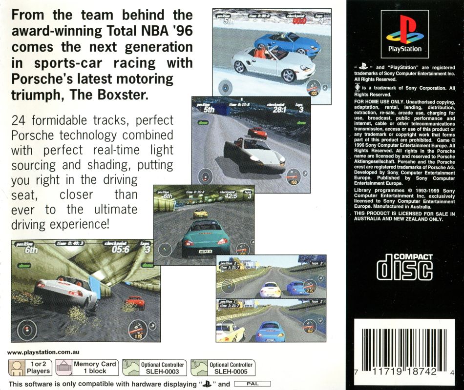 Back Cover for Porsche Challenge (PlayStation) (Value Series release)