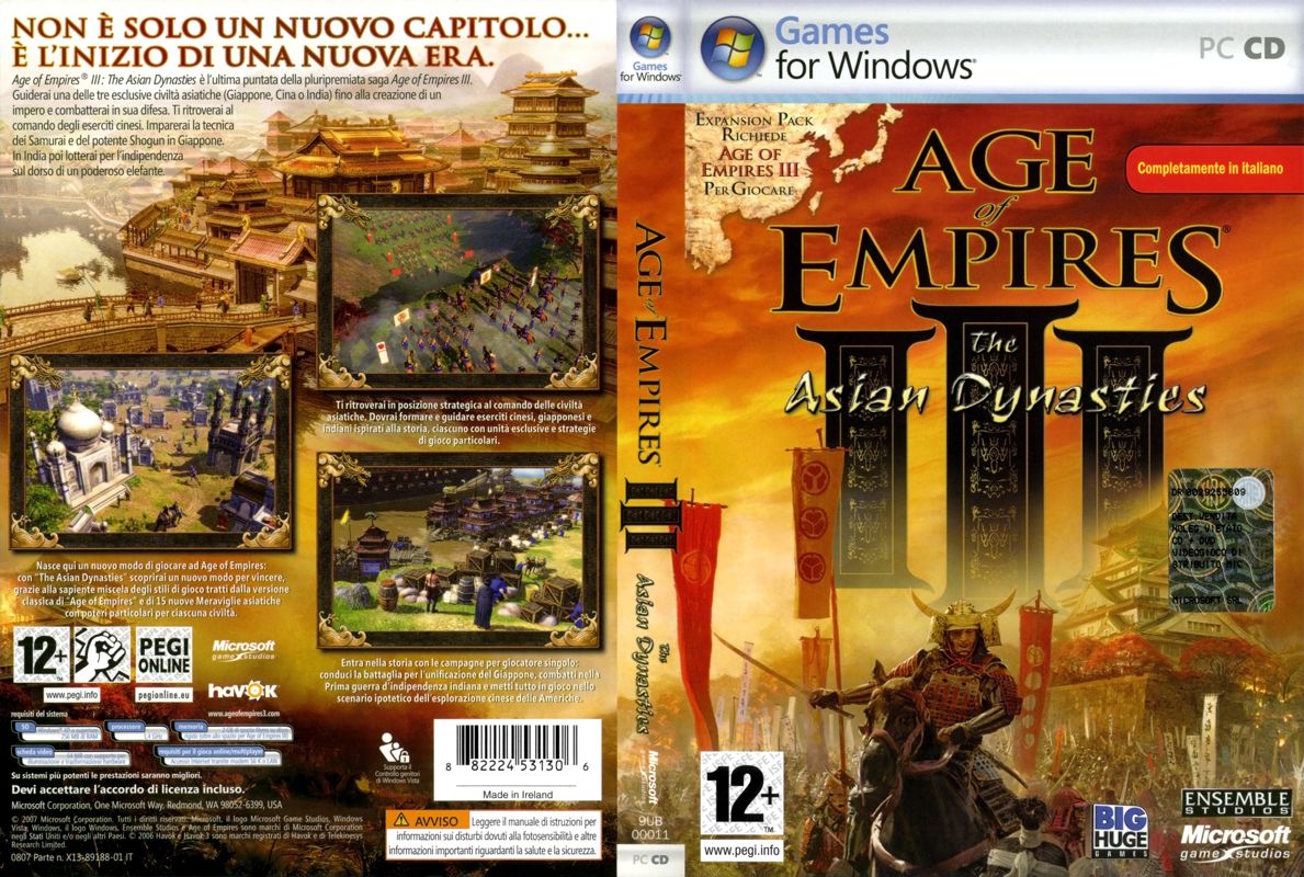 Age of Empires III: The Asian Dynasties cover or packaging material ...