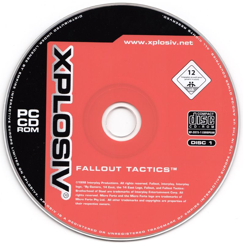 Media for Fallout Tactics: Brotherhood of Steel (Windows) (Xplosiv release): Disc 1