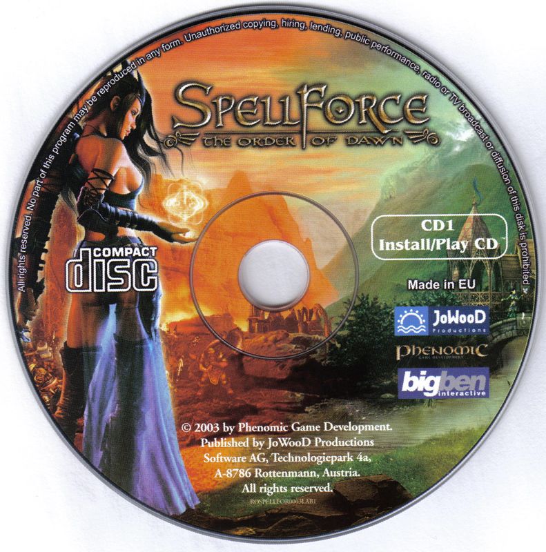 Media for SpellForce: The Order of Dawn (Windows): Disc 1