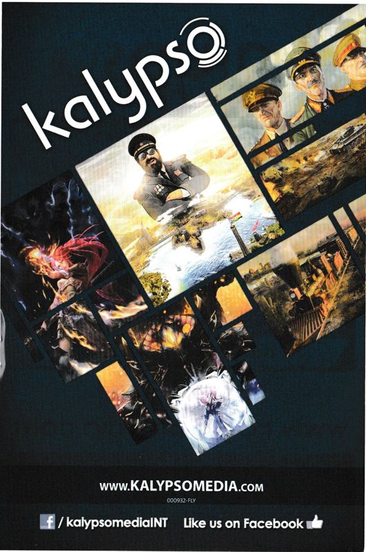 Advertisement for Dungeons III (Linux and Macintosh and Windows): Kalypso Online Store Pamphlet - Front