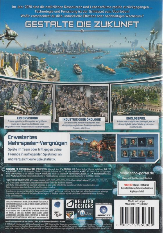 Other for Anno 2070 (Windows): Keep Case - Back
