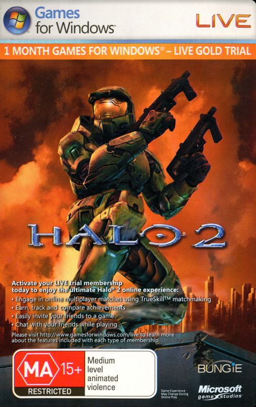 Advertisement for Halo 2 (Windows): Live gold trial - front