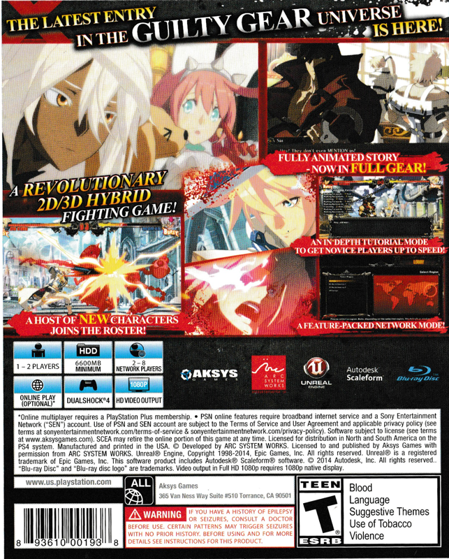 Guilty Gear Xrd: -Sign- cover or packaging material - MobyGames