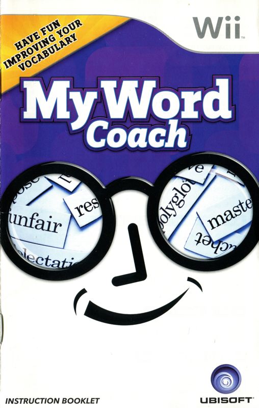 Manual for My Word Coach (Wii): Front