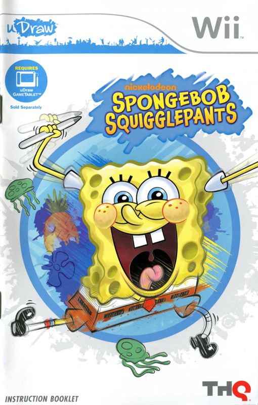 Manual for SpongeBob SquigglePants (Wii): Manual - front