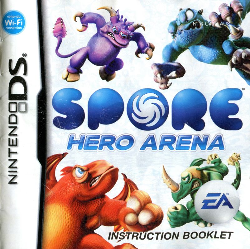 Manual for Spore: Hero Arena (Nintendo DS): Front