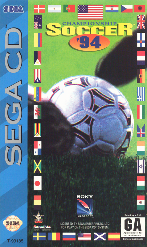 Front Cover for Championship Soccer '94 (SEGA CD)
