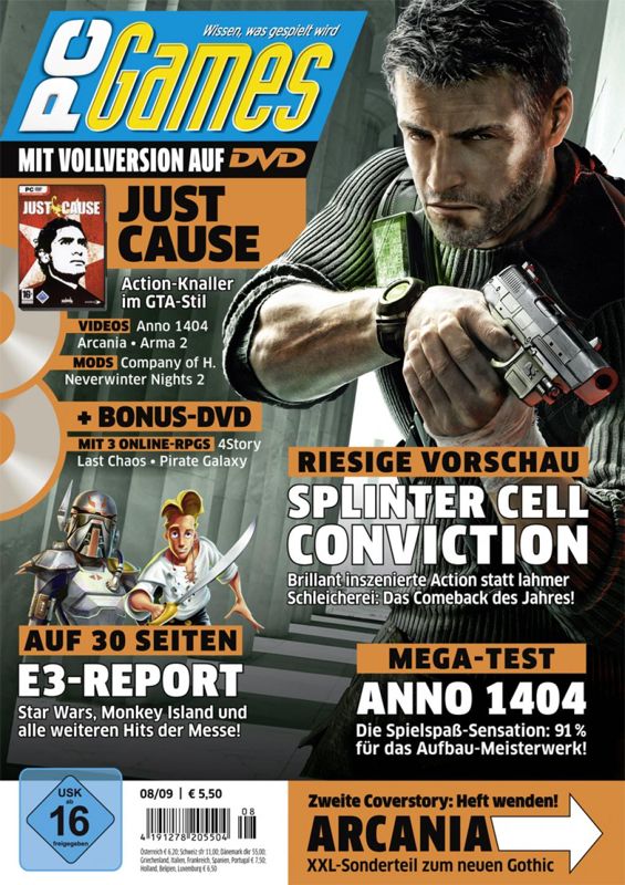 Front Cover for Just Cause (Windows) (PC Games (USK 16 Version) 08/2009 covermount)