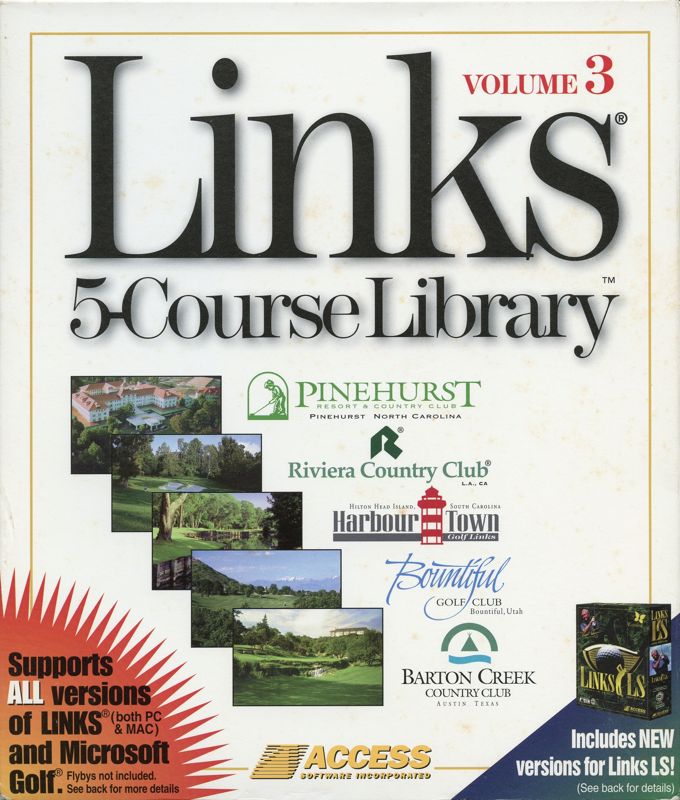 Front Cover for Links: 5-Course Library - Volume 3 (DOS and Macintosh and Windows)